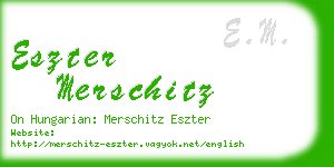 eszter merschitz business card